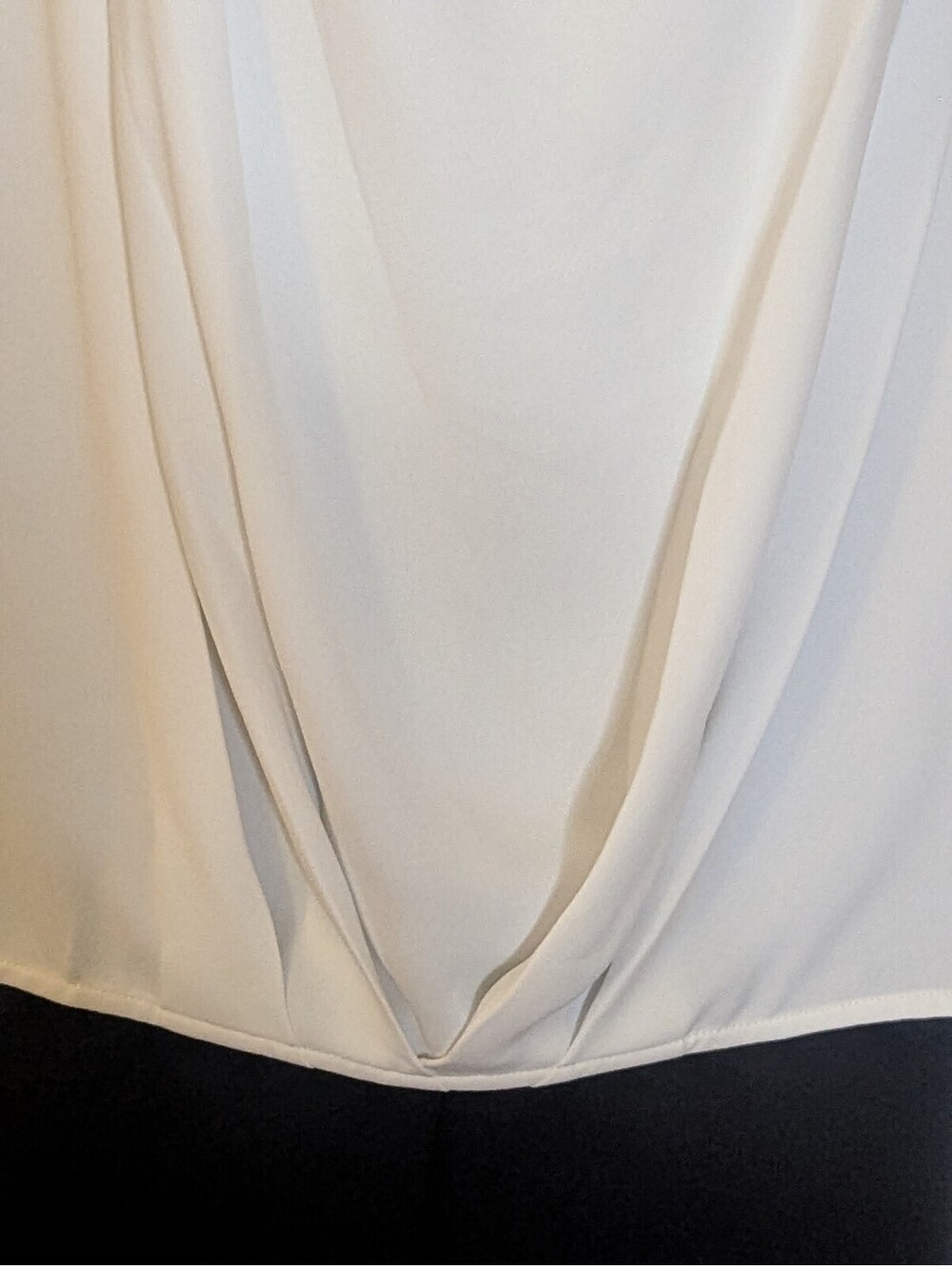 NWT TRINA TURK ODILIA ELEGANT DRAPED TOP IN IVORY | SIZE SMALL - Picture 4 of 6